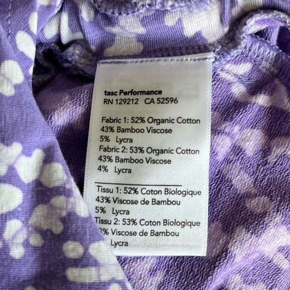 Tasc Organic Cotton Bamboo Festival Drawstring Open Halter Back Purple Romper - Picture 11 of 13